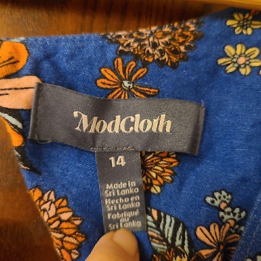 Modcloth Bursting With Optimism Fit and Flare Dress - Picture 4 of 9